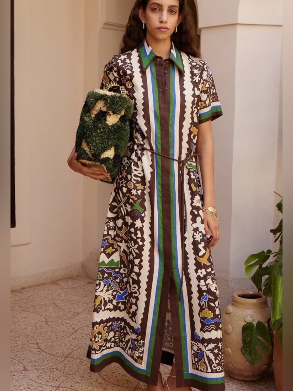 ALÉMAIS Maroc Maxi Shirtdress